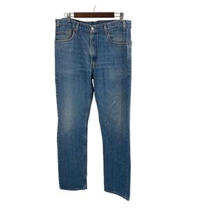 Levi Strauss Co 505 Mens 36x34 Regular‎ Fit Straight Leg Blue Denim Jeans